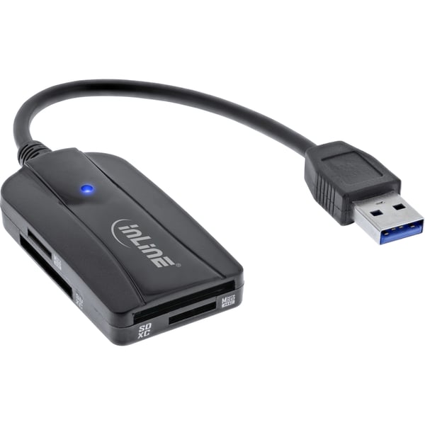 InLine 66772A kortläsare USB 3.2 Gen 1 (3.1 Gen 1) Type-A Svart