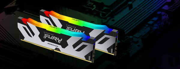 Kingston Technology FURY 96 Gt 6400 MT/s DDR5 CL32 DIMM (2 kpl:n pakkaus) Renegade RGB XMP