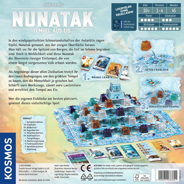 Kosmos Nunatak 45 min. Brætspil Gåde