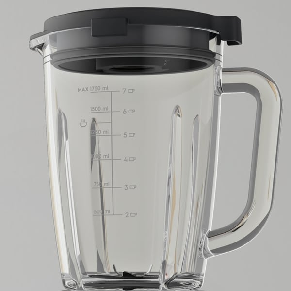 Electrolux E6TB1-6ST 1,75 l Bänkmixer 1400 W Svart, Rostfritt stål, Transparent