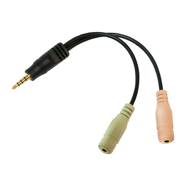 LogiLink CA0021 lydkabel 0,15 m 3.5mm 2 x 3.5mm Sort