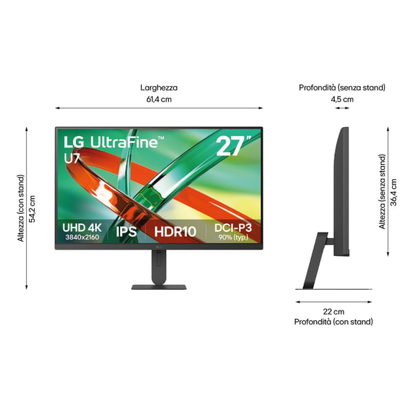 LG 27U711B-B computerskærm 68,6 cm (27") 3840 x 2160 pixel 4K Ultra HD LCD Sort