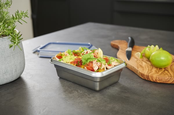 Tefal CLIP & CLOSE N1150410 enhed til madopbevaring Rektangulær Kasse 0,8 L Rustfrit stål 1 stk