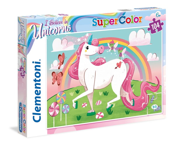 Clementoni I Believe in Unicorns Pussel 104 styck Tecknade serier