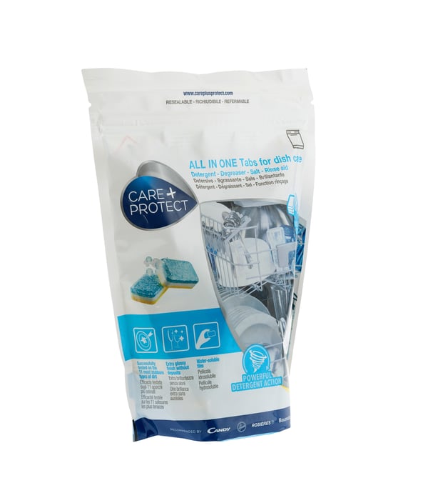 Care + Protect LDT2030 30 stk Opvaskemaskine rengøringsmiddel + rensehjælp + salt Tablet