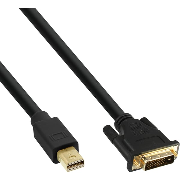 InLine 17226 videokaapeli-adapteri 0,5 m Mini DisplayPort DVI-D Musta