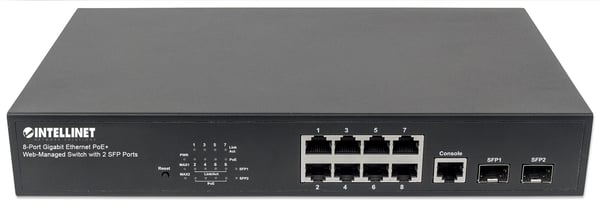 Intellinet 561167 nätverksswitchar hanterad Gigabit Ethernet (10/100/1000) Strömförsörjning via Ethernet (PoE) stöd Svart