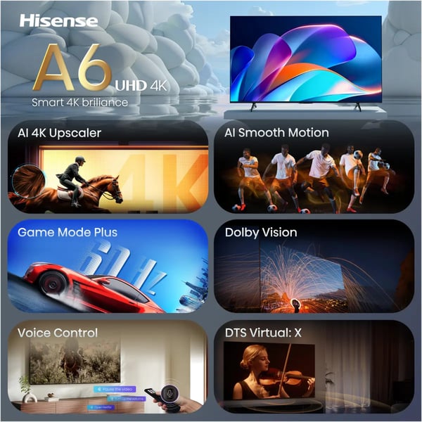 Hisense 55A6S 139,7 cm (55") 4K Ultra HD Smart TV Wi-Fi Sort