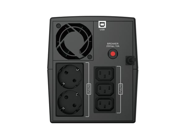 Conceptronic ZEUS04EM UPS-enhed Interaktivt indgangsstik 2,2 kVA 1320 W 5 AC stikkontakt(er)