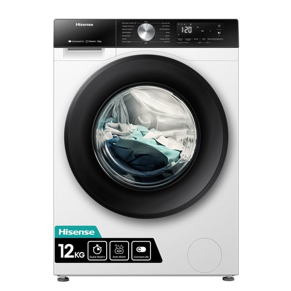 Hisense WF3S1243BW3 tvättmaskin Frontmatad 12 kg 1400 RPM Vit Hisense WF3S1243BW3 tvättmaskin Frontmatad 12 kg 1400 RPM Vit