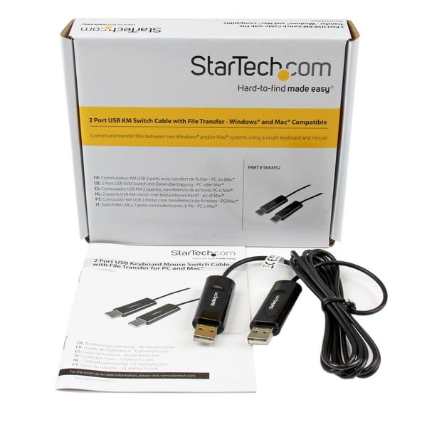 StarTech.com SVKMS2 KVM-kabel Sort 1,8 m