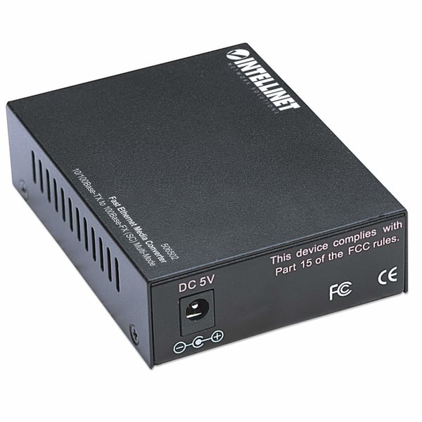 Intellinet 506502 verkon mediamuunnin 100 Mbit/s 1310 nm Monitila Musta