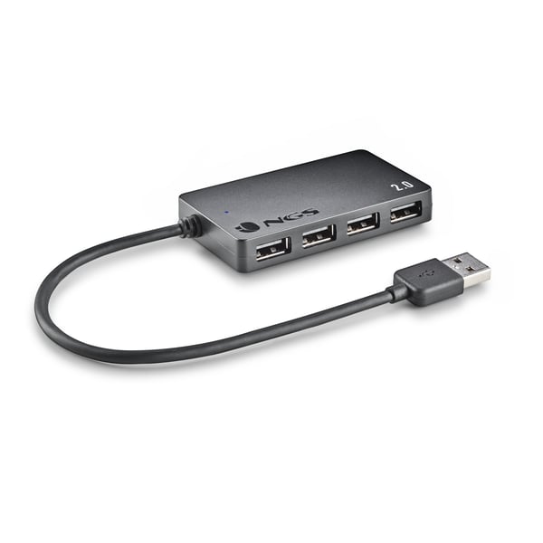 NGS IHUB4 TINY USB 2.0 480 Mbit/s Svart