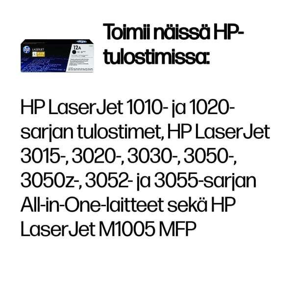 HP 12A, alkuperäinen musta LaserJet-värikasetti