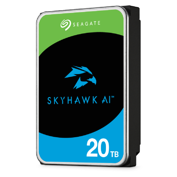Seagate SkyHawk AI interna hårddiskar 20 TB 7200 RPM 512 MB 3.5" Serial ATA III