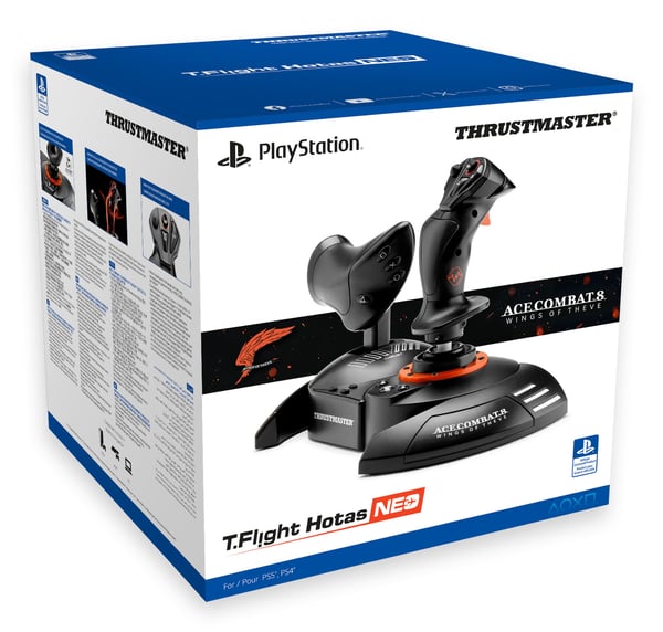 Thrustmaster T.FLIGHT HOTAS NEO ACE COMBAT 8 Wings of Theve Edition Sort, Rød USB Flightstick Digital PC, PlayStation 4, PlayStation 5