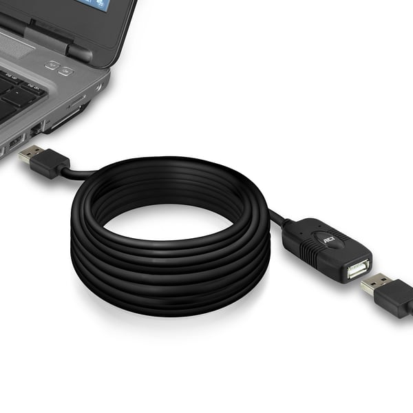 ACT AC6010 USB-kabel USB 2.0 10 m USB A Sort