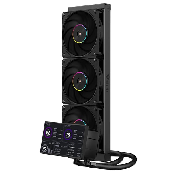 itek THERMORA 50B Suoritin All-in-one-nesteenjäähdytin 12 cm Musta