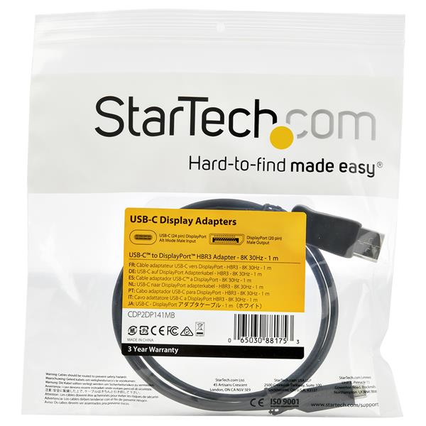 StarTech.com 1 m - USB-C till DisplayPort-adapterkabel