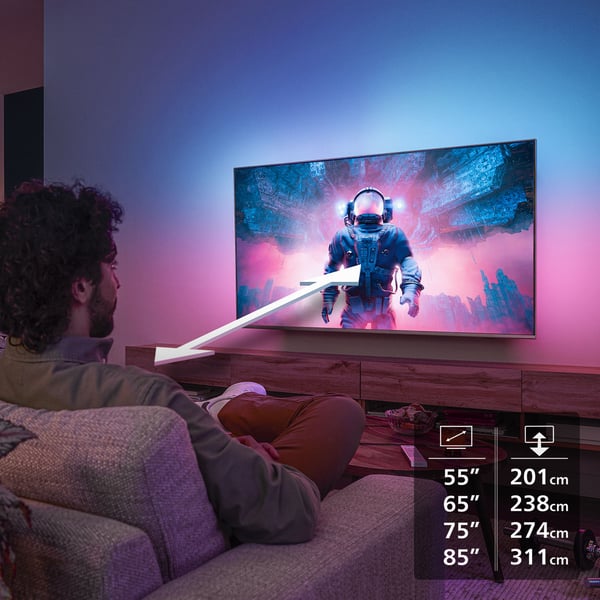 Philips Ambilight 65MLED910/12 TV 165,1 cm (65") 4K Ultra HD Smart TV Wi-Fi Sort