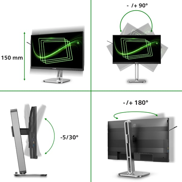 Philips 5000 series 24B2G5301/00 platta pc-skärmar 60,5 cm (23.8") 1920 x 1080 pixlar Full HD LCD Svart