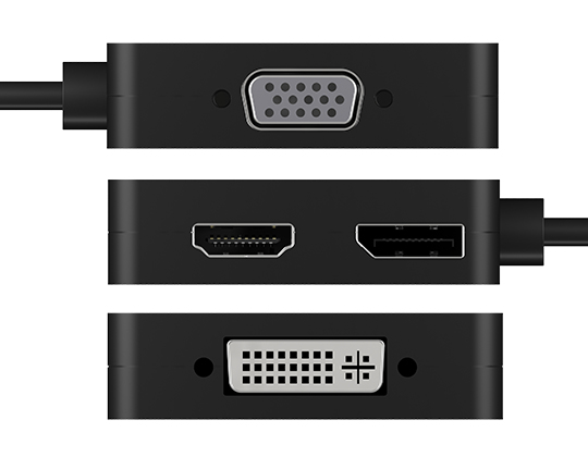 ICY BOX IB-DK1104-C USB grafisk adapter 3840 x 2160 pixel Sort