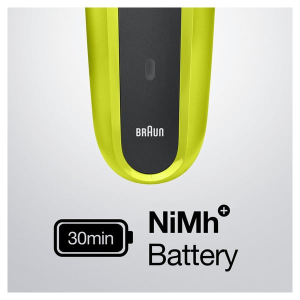 Braun Series 3 81702940 rakapparater för män Folierakapparat Trimmer Svart, Grön