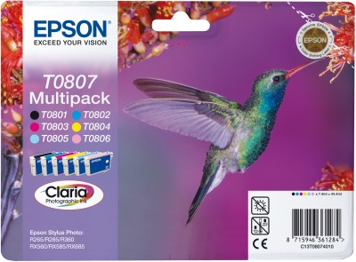 Epson Multipack 6-Coulered T0807 Claria Photographic Ink