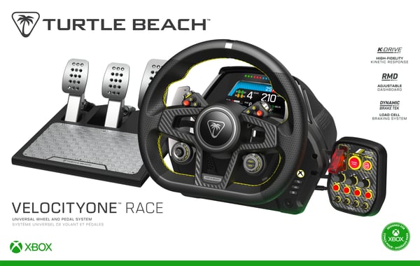 Turtle Beach VelocityOne Svart USB Ratt + Pedaler PC, Xbox One, Xbox Series S, Xbox Series X
