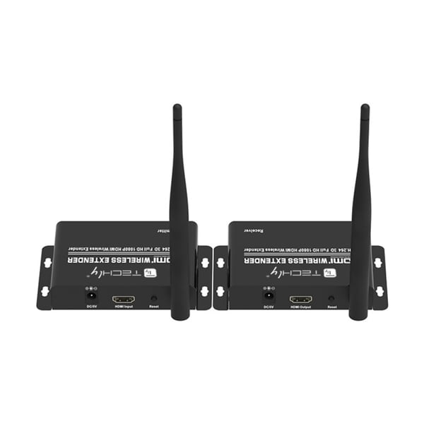 Techly IDATA HDMI-WL55 AV-signaalin jatkaja AV-lähetin ja -vastaanotin Musta