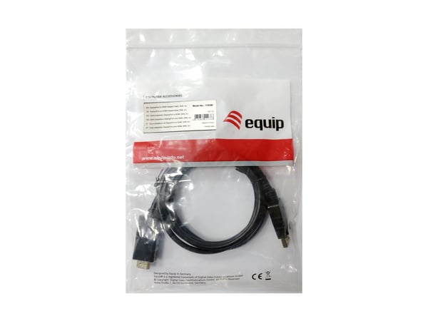 Equip 119392 videokabeladapter 5 m DisplayPort HDMI Svart