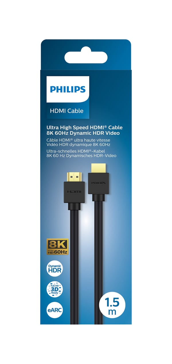 Philips SWV9431/00 HDMI-kaapeli 1,5 m HDMI-tyyppi A (vakio) Musta