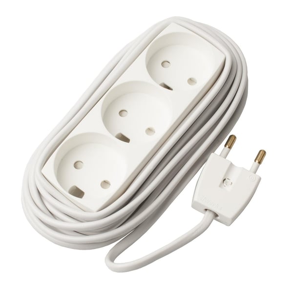 Microconnect GRUELU3H050 stikdåse 5 m 3 AC stikkontakt(er) Hvid
