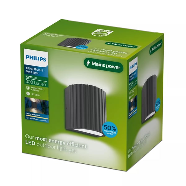Philips Zyra Vägglampa 4,3 W