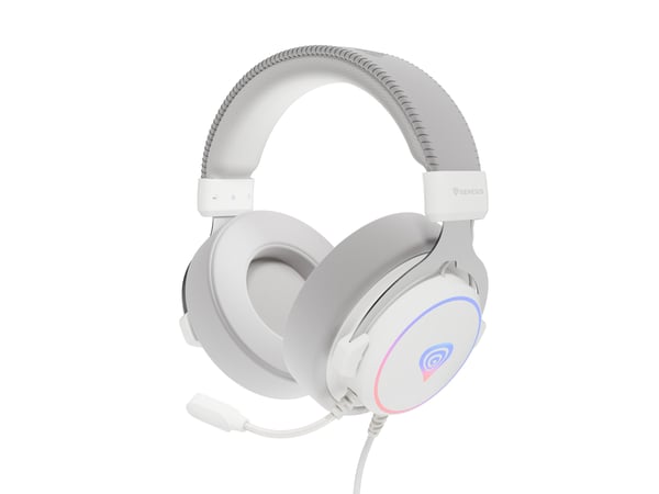 GENESIS Neon 764 White Headset Kabel Huvudband Spela USB Type-A Vit
