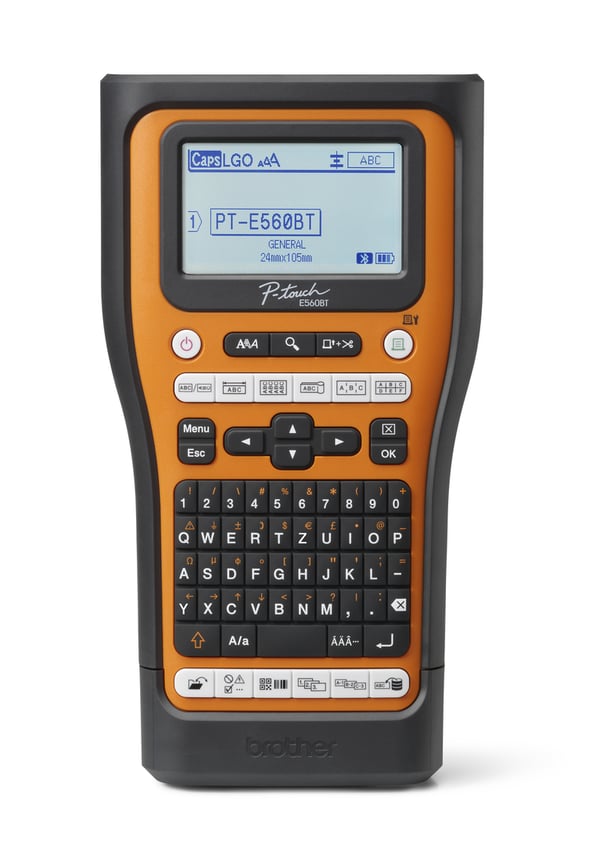 Brother PT-E560BTVP etiketprinter Termisk overførsel 180 x 180 dpi 20 mm/sek. Kabel & trådløs HSE/TZe Bluetooth QWERTY