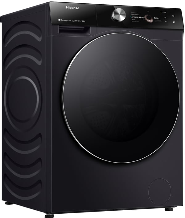Hisense WF7S1247BB vaskemaskine Front-læsning 12 kg 1400 rpm Sort