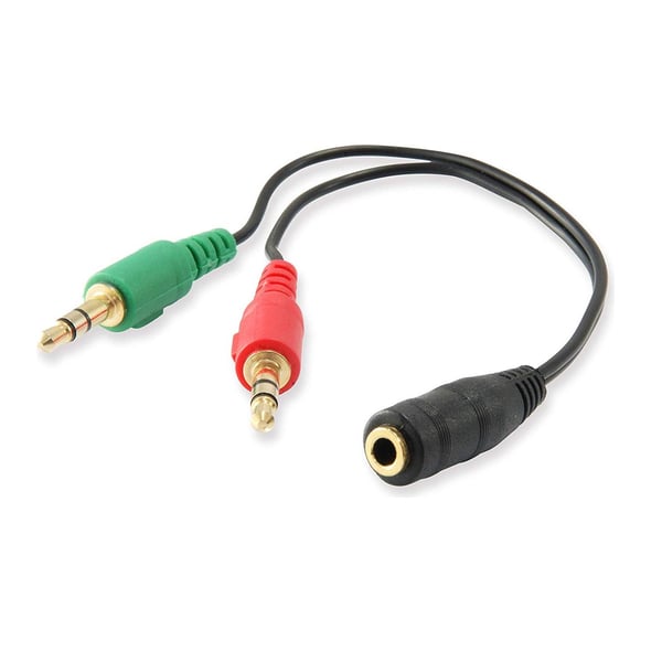 Ewent EC1642 lydkabel 0,15 m 3.5mm 2 x 3.5mm Sort, Grøn, Rød