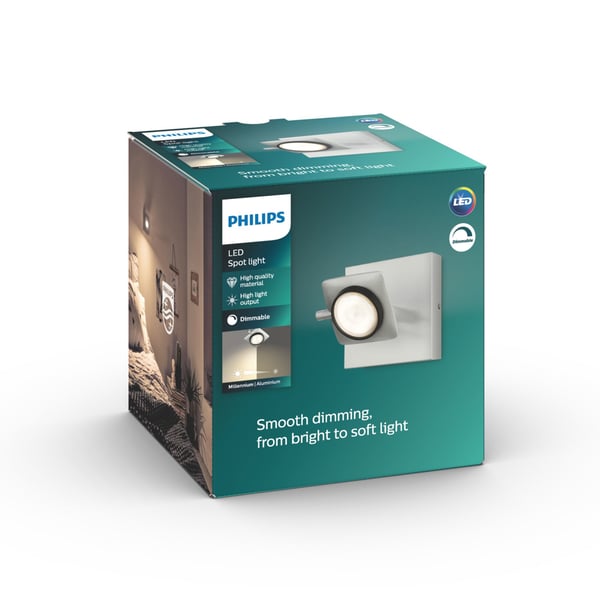 Philips Dimbar LED 531904816 Utanpåliggande spotlight Glödlampan/-lamporna kan inte bytas ut