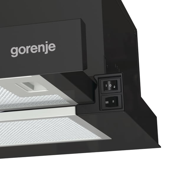 Gorenje TH60E3B köksfläkt Halvinbyggd (utdragbar) Svart 350 m³/h