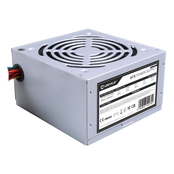 UNYKAch ATX 500W strömförsörjningsenheter 20+4 pin ATX Silver