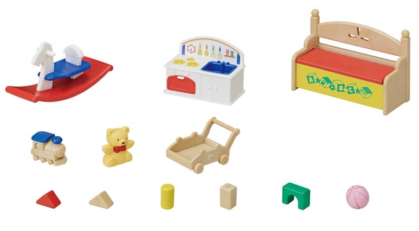 Sylvanian Families Baby's Legetøjskasse - Snekanin & Panda Babyer