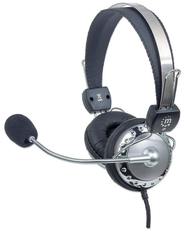 Manhattan 175517 hörlur och headset Kabel Huvudband Samtal/musik Grå