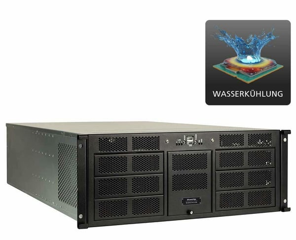 bluechip BUSINESSline Workstation WS1310R AMD Ryzen™ Threadripper™ 7960X 32 GB DDR5-SDRAM 500 GB SSD NVIDIA RTX 4000 Ada Windows 11 Pro Rackmonterat datorchassi Arbetsstation Svart