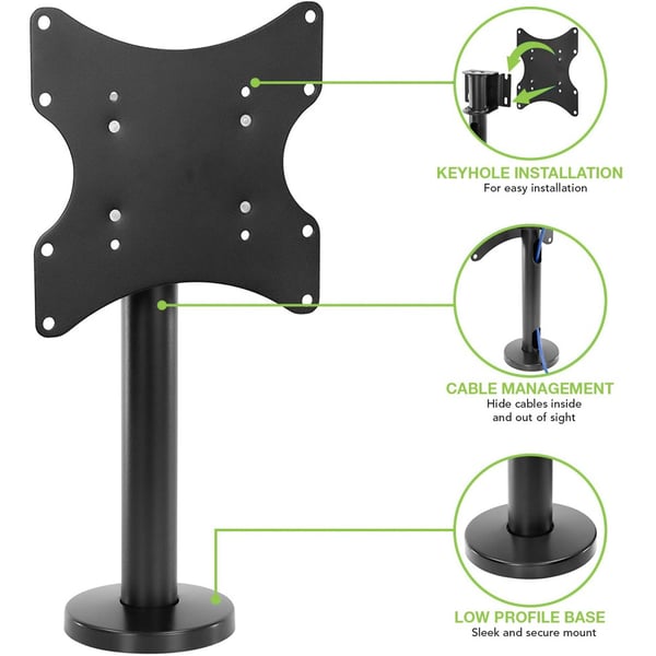 Techly ICA-LCD 316S monitorin kiinnike ja jalusta 109,2 cm (43") Vastaanotto Musta