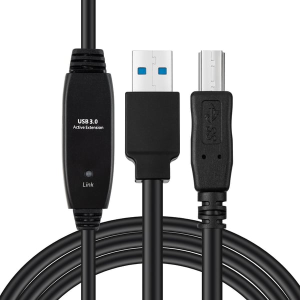 Microconnect USB3.0AB7B USB-kabel USB 3.2 Gen 1 (3.1 Gen 1) 7 m USB A USB B Sort