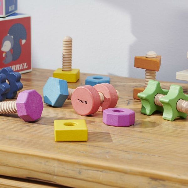 Tickit Rainbow Wooden Nuts & Bolts