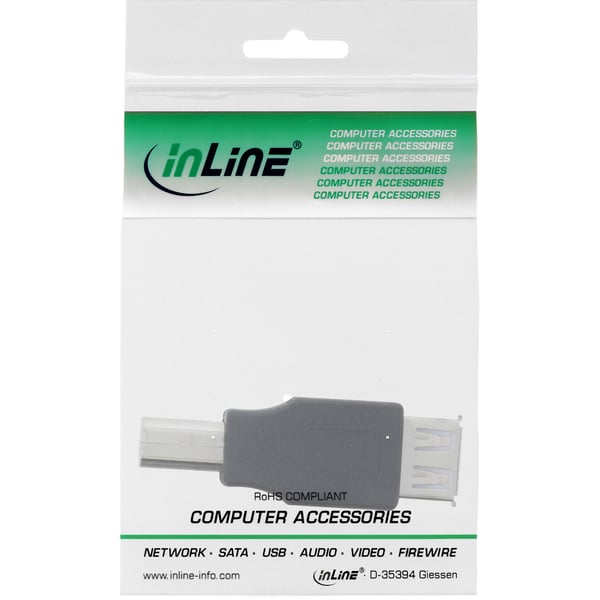 InLine 33442 kabel kønsskifter USB 2.0 A female USB 2.0-B M Beige