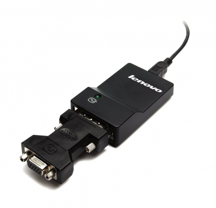 Lenovo USB 3.0 - DVI/VGA USB grafisk adapter 2048 x 1152 pixel Sort