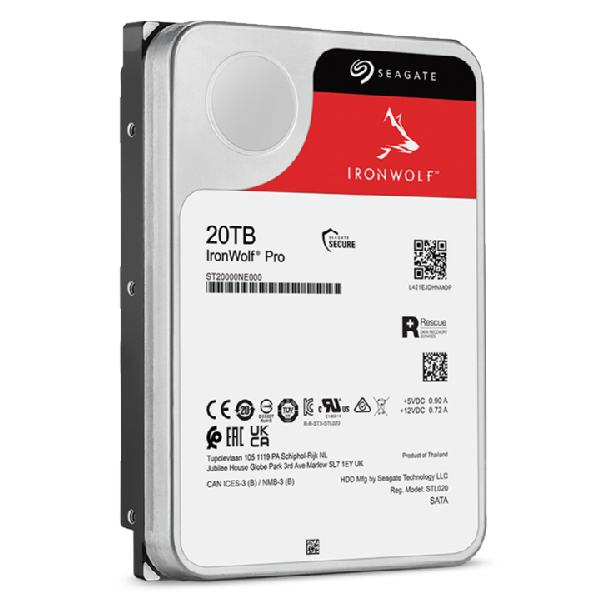 Seagate IronWolf Pro ST20000NT001 interna hårddiskar 20 TB 7200 RPM 256 MB 3.5"